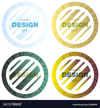 Set minimalistic design creative concept modern vector image