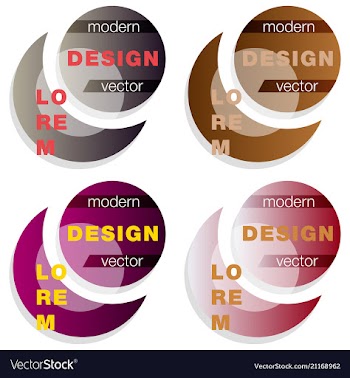 Set minimalistic design creative concept modern vector image