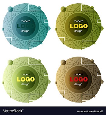 Set minimalistic design creative concept modern vector image