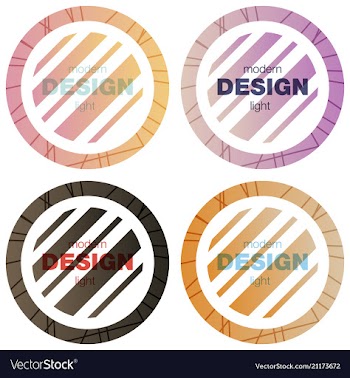 Set minimalistic design creative concept modern vector image