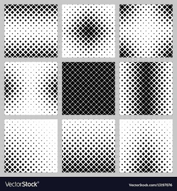 Set monochrome rounded square pattern designs vector image