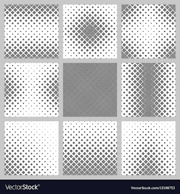 Set monochrome square pattern backgrounds vector image