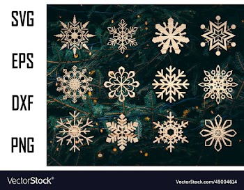 set of 12 christmas snowflake ornaments