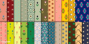 Set of 26 vintage patterns inspired by The Gr.. | Free stock vector - 250322