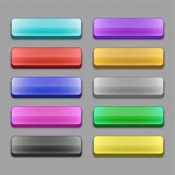 Set of 3d wide web buttons Free Vector