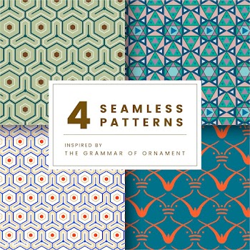 Set of 4 vintage patterns inspired by The Gra.. | Free stock vector - 250289