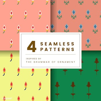 Set of 4 vintage patterns inspired by The Gra.. | Free stock vector - 250290