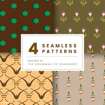 Set of 4 vintage patterns inspired by The Gra.. | Free stock vector - 250318