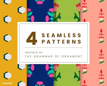 Set of 4 vintage patterns inspired by The Gra.. | Free stock vector - 250328