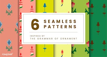 Set of 6 vintage patterns inspired by The Gra.. | Free stock vector - 250329