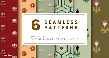 Set of 6 vintage patterns inspired by The Gra.. | Free stock vector - 250330