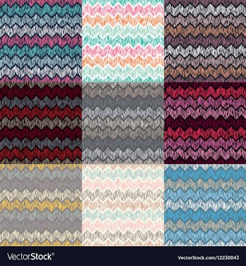 Set of 9 ethnic boho seamless pattern vector image
