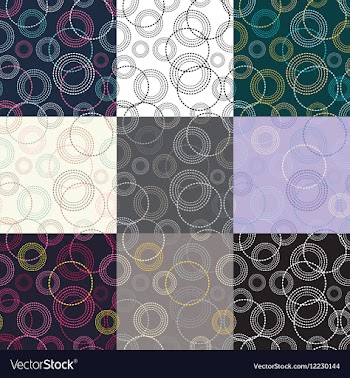 Set of 9 ethnic boho seamless pattern vector image