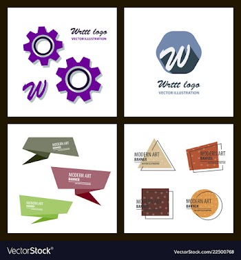Set of a minimalistic hipster colored frame vector image