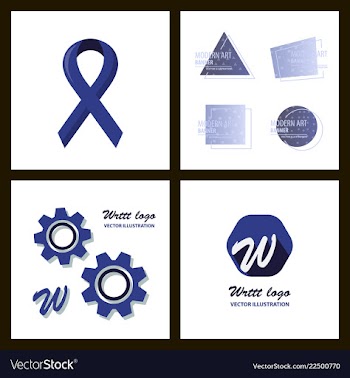 Set of a minimalistic hipster colored frame vector image