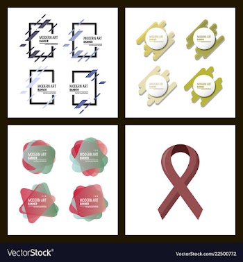 Set of a minimalistic hipster colored frame vector image