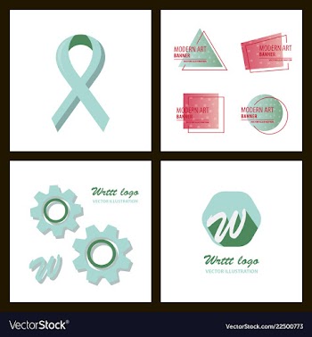 Set of a minimalistic hipster colored frame vector image