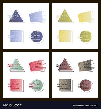 Set of a minimalistic hipster colored frame vector image