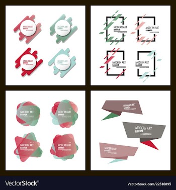 Set of a minimalistic hipster colored frame vector image