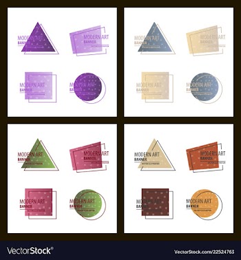 Set of a minimalistic hipster colored frame vector image