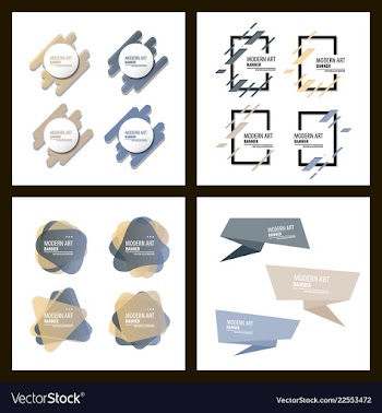 Set of a minimalistic hipster colored frame vector image