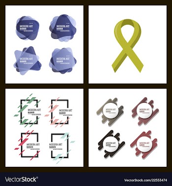 Set of a minimalistic hipster colored frame vector image