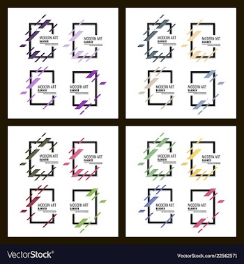 Set of a minimalistic hipster colored frame vector image