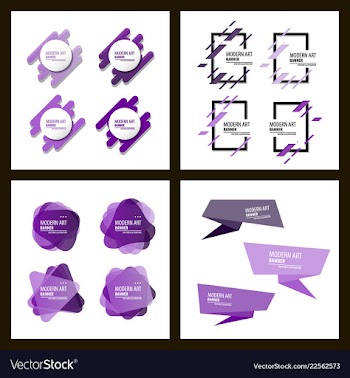 Set of a minimalistic hipster colored frame vector image