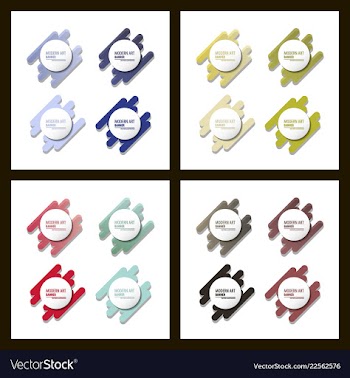 Set of a minimalistic hipster colored frame vector image