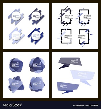 Set of a minimalistic hipster colored frame vector image