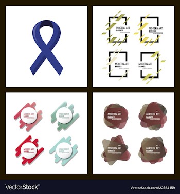 Set of a minimalistic hipster colored frame vector image