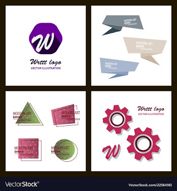 Set of a minimalistic hipster colored frame vector image