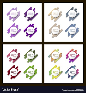 Set of a minimalistic hipster colored frame vector image