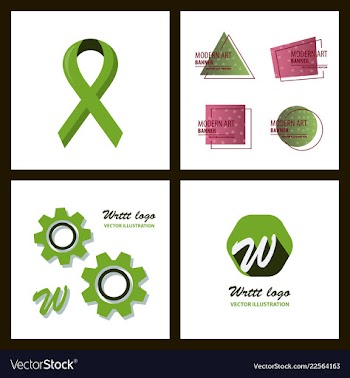 Set of a minimalistic hipster colored frame vector image