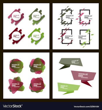 Set of a minimalistic hipster colored frame vector image