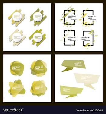 Set of a minimalistic hipster colored frame vector image