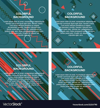 Set of abstract avangarde retro background with vector image