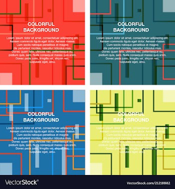 Set of abstract avangarde retro background with vector image