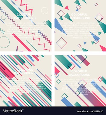 Set of abstract avangarde retro background with vector image