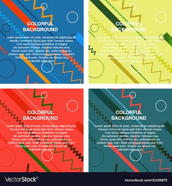 Set of abstract avangarde retro background with vector image