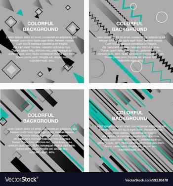 Set of abstract avangarde retro background with vector image