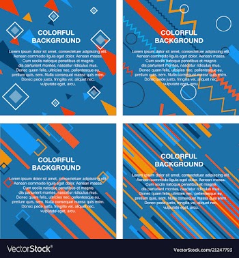 Set of abstract avangarde retro background with vector image
