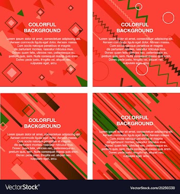 Set of abstract avangarde retro background with vector image