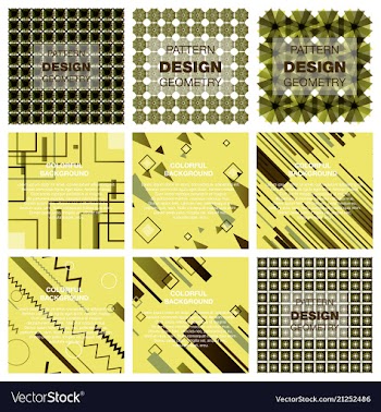 Set of abstract avangarde retro background with vector image