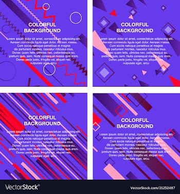 Set of abstract avangarde retro background with vector image