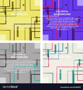 Set of abstract avangarde retro background with vector image