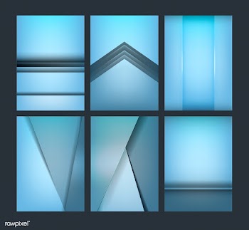 Set of abstract background designs in blue | Free stock vector - 489997