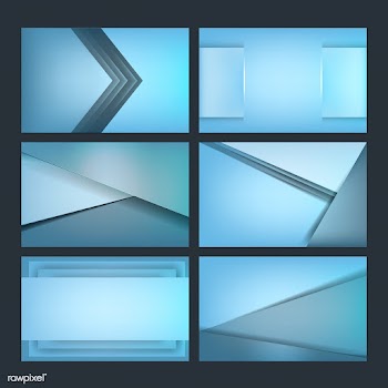 Set of abstract background designs in blue | Free stock vector - 490025