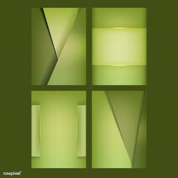 Set of abstract background designs in lime gr.. | Free stock vector - 489801