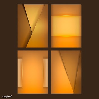 Set of abstract background designs in orange | Free stock vector - 489749